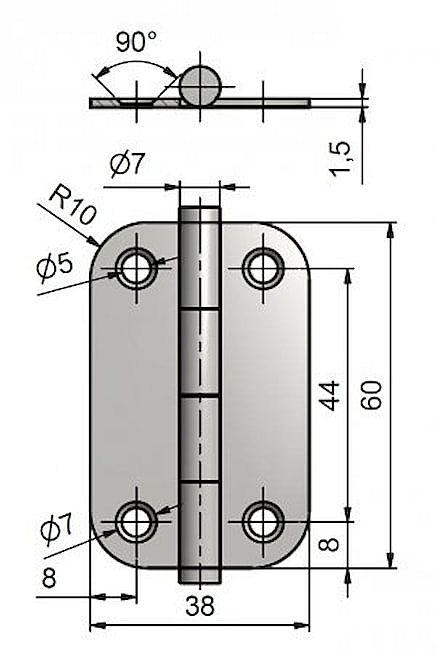 KZ 60 zinek 60x38 BEZ PROLISU 8264