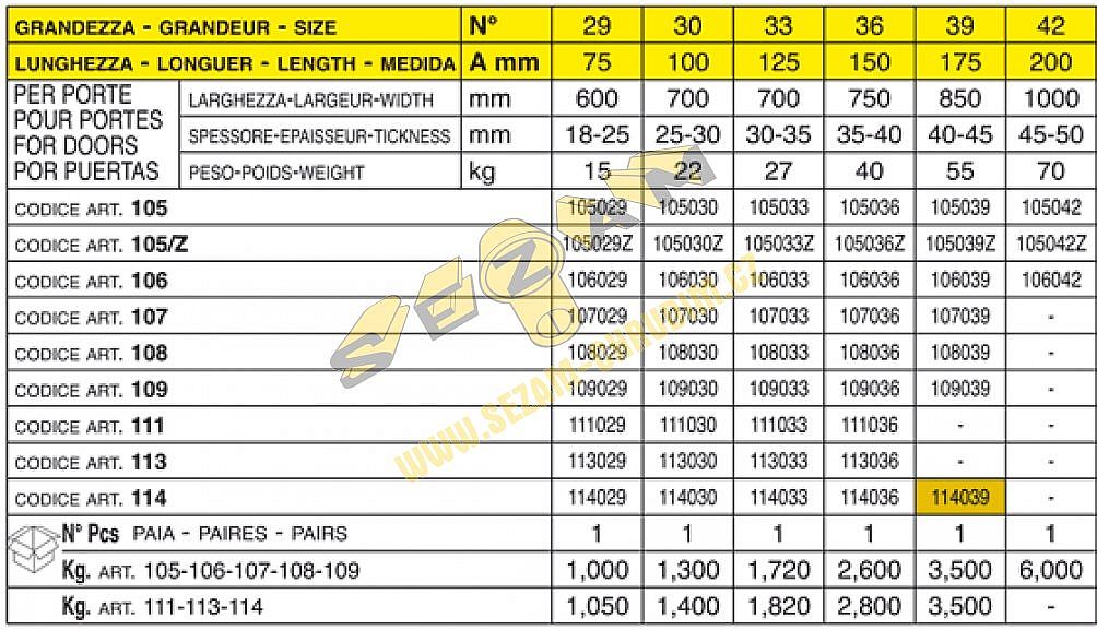 75mm PMS pružin.z.ITALIE D4/69B-75 (32002)