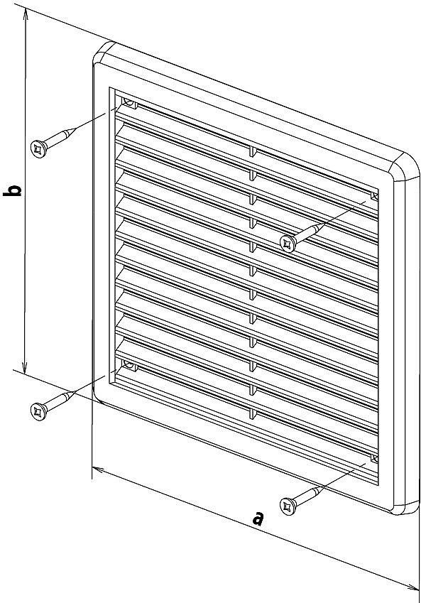 Větrací mřížka Krytka 200x200 mm hnědá