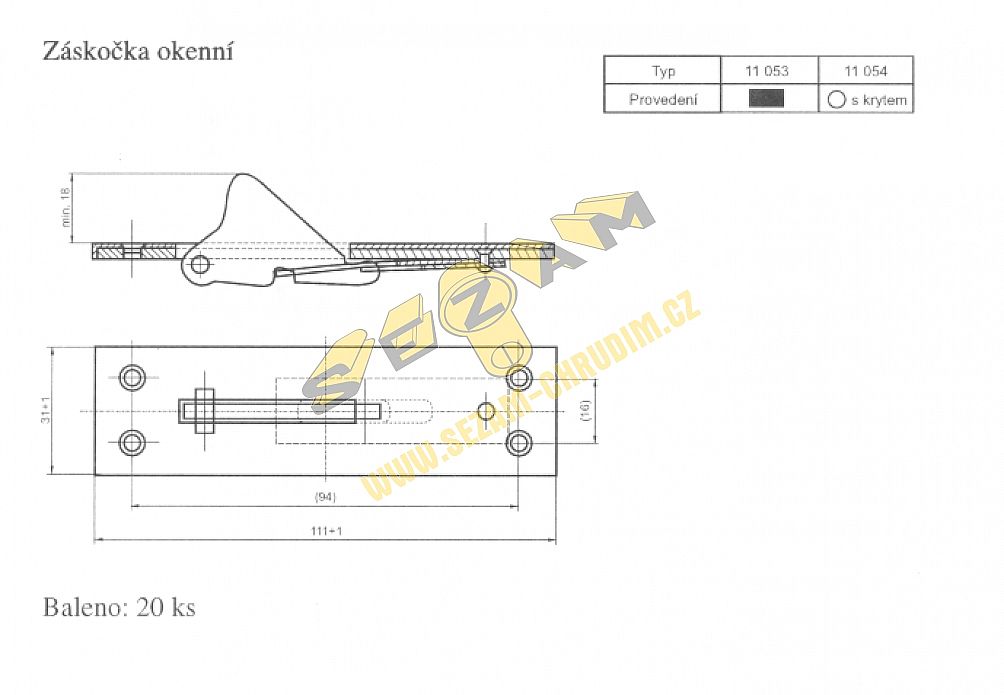 11054 krytka bílý ZN 042919