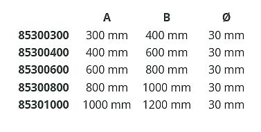 Nerezové madlo řada 8530 (tvar H - skosené)