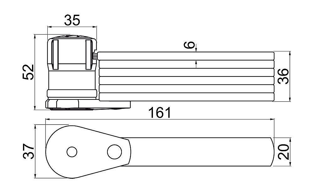 RR.9040 skládací zámek na kolo