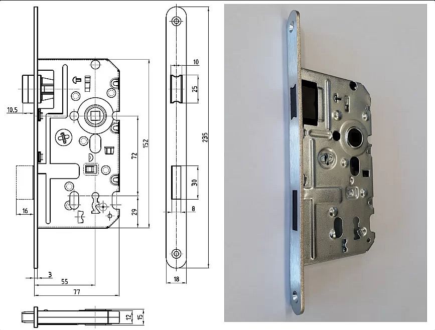 K 040 PL 72/75 mm D45 OK MAGNETICKÝ