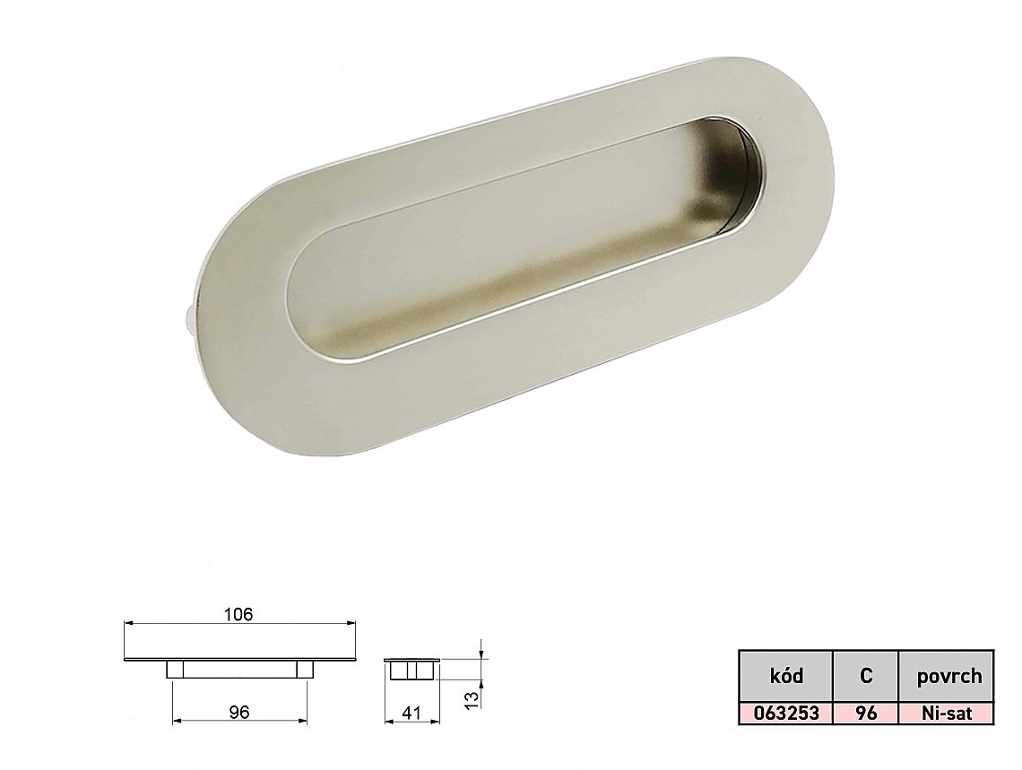 MUŠLE MILENA r.96mm Ni-Saten