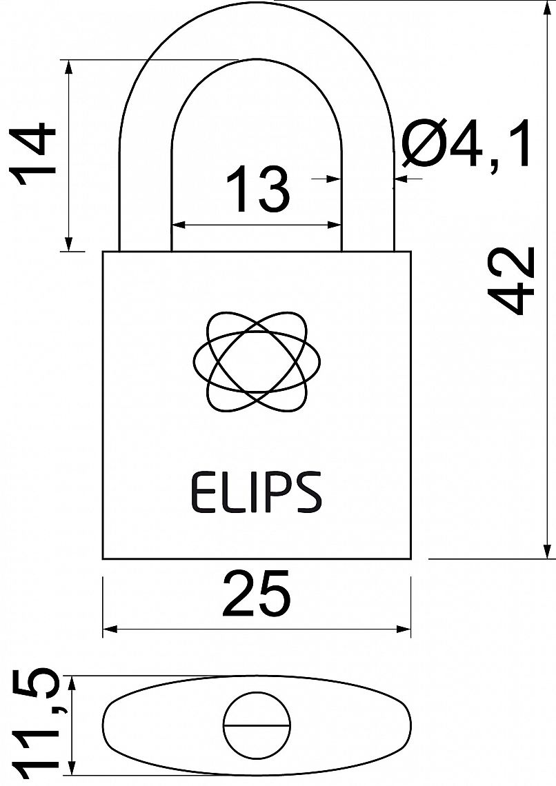 RV.ELIPS.20 mosazny visak