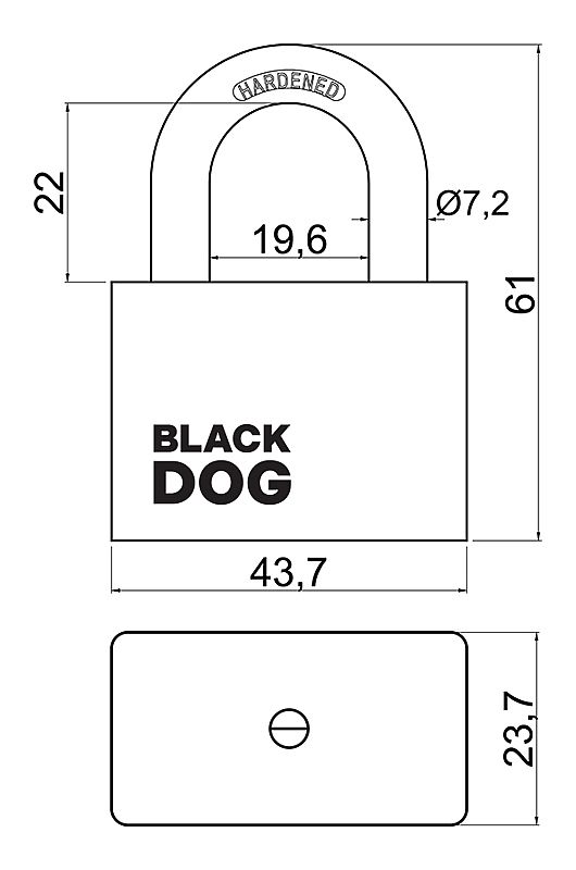 RV.BLACKDOG visací zámek