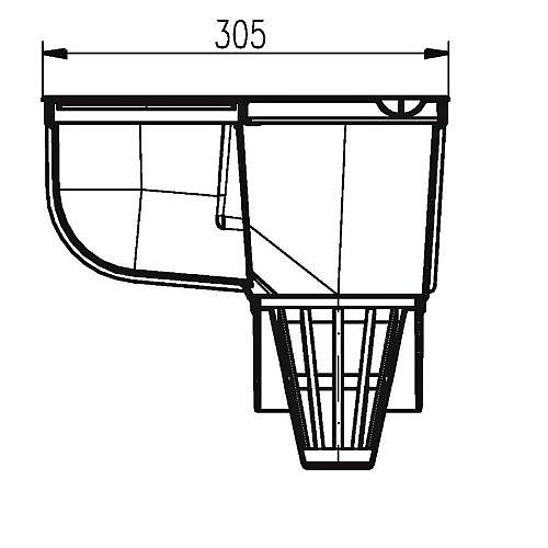 Lapač střešních vod DN 125 šedý
