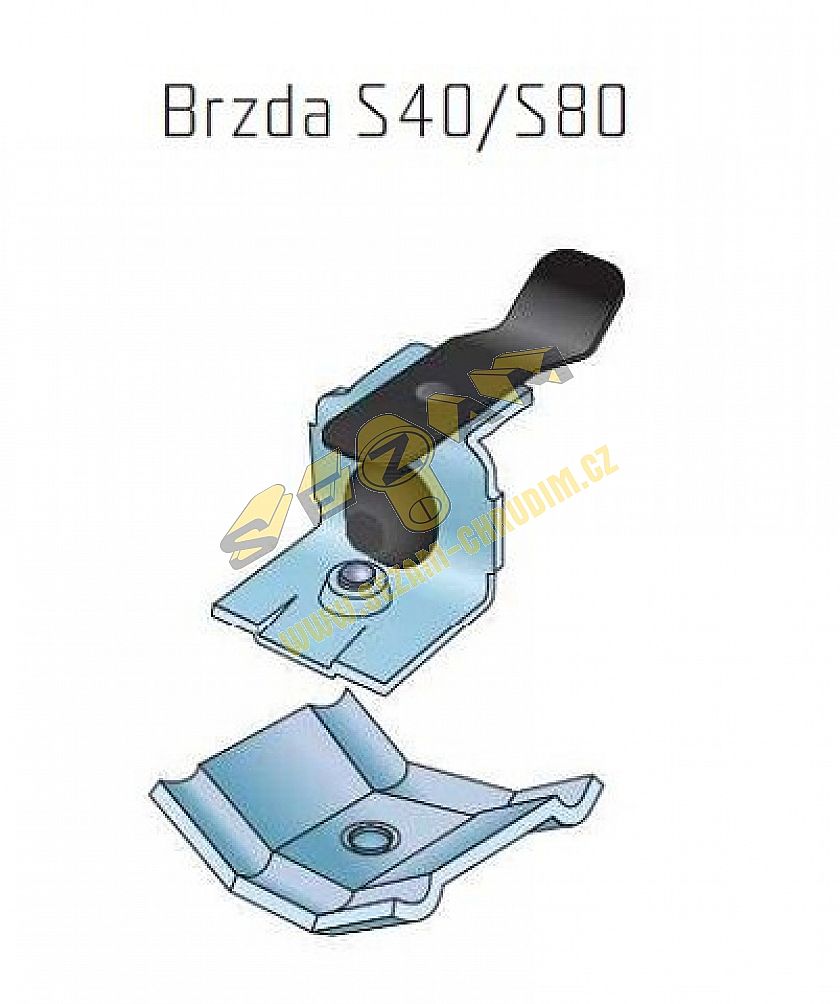 Brzda S40/S40H/S80 pro OCEL/AL lištu