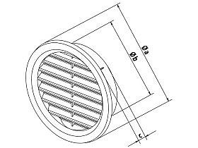 Větrací mřížka průměr 125 mm bílá