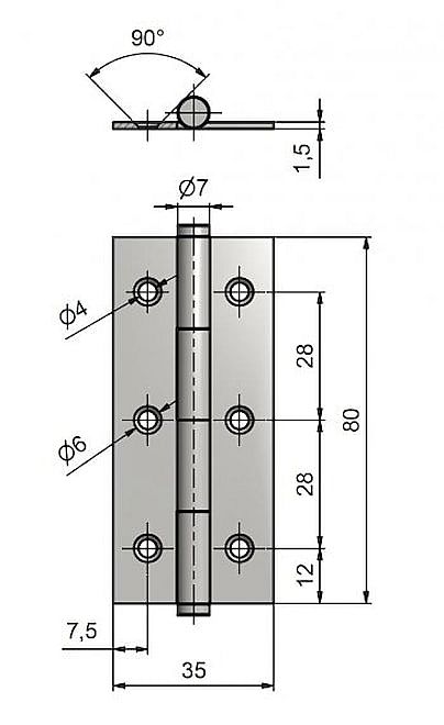 KZ 80x35 BEZ prolisu 8284 modrý zinek