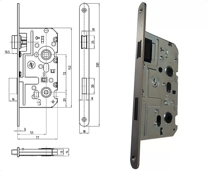 K 040 PL 72/75 mm D45 OK MAGNETICKÝ