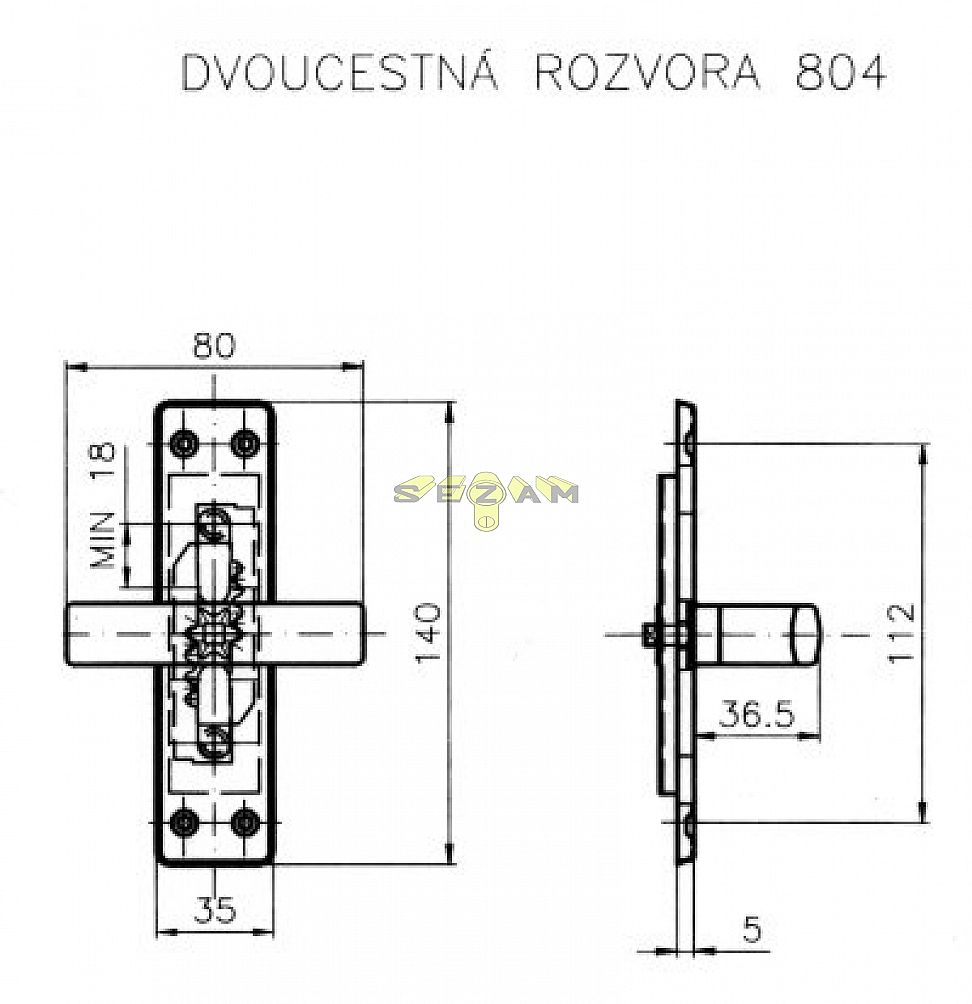 804 rozvora chrom