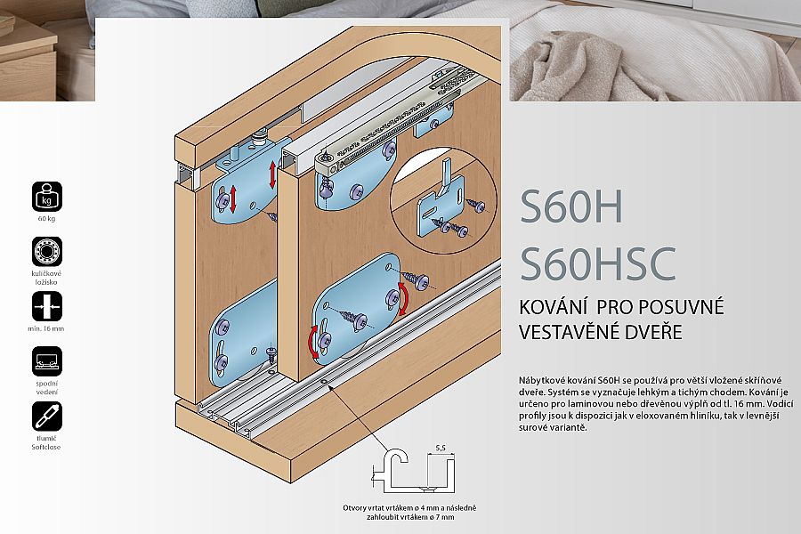 S 60H/S60 HSC sada pojezdů