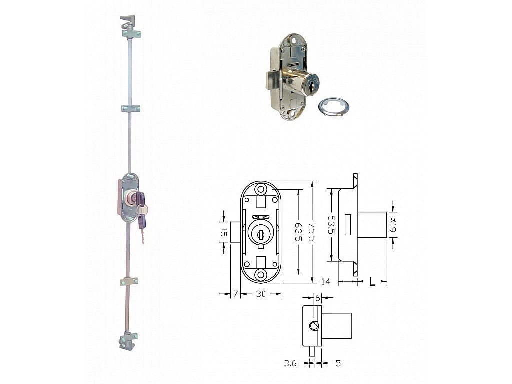 ARMSTRONG 701-22 Ni zámek třícestný