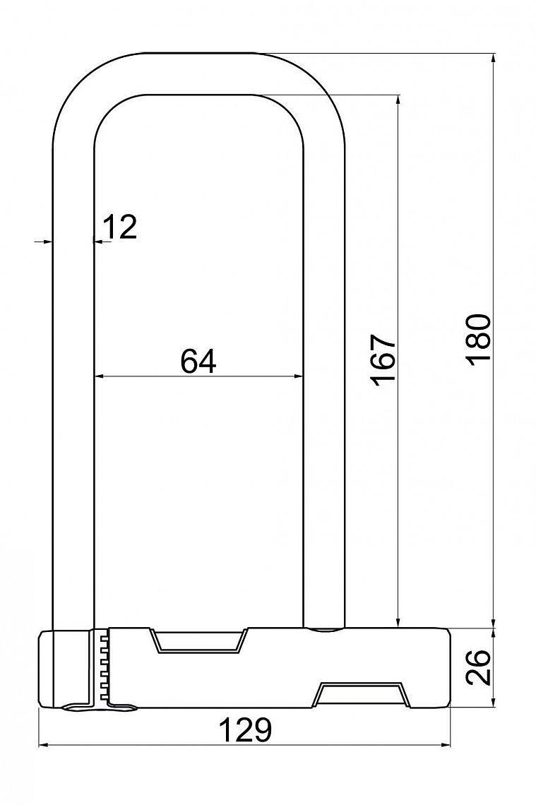 RV.6134 „U“ zámek na kolo,moto