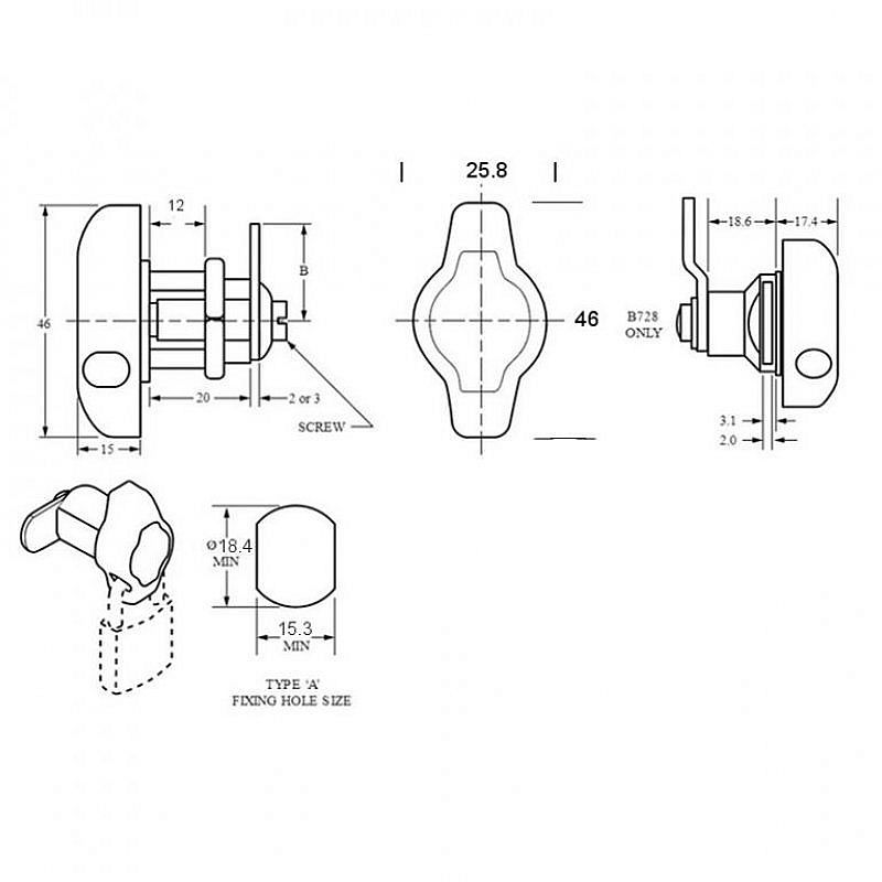 zámek EUROLOCK 4443-0066 pro visací zámek