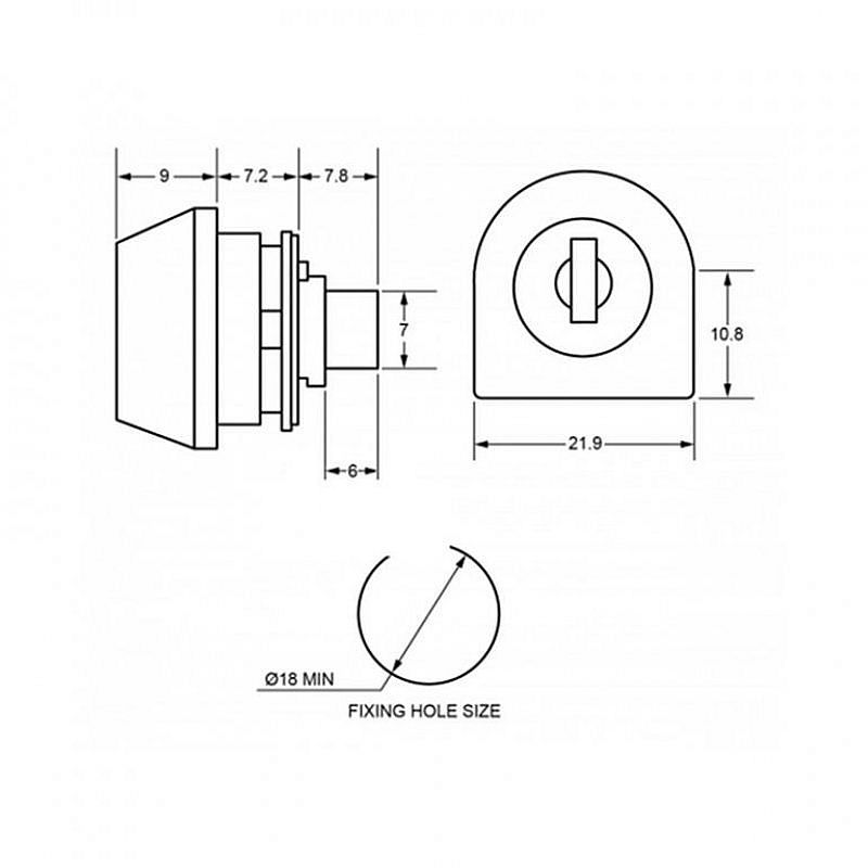 Zámek EUROLOCK F501-0001 zámek na mrazící boxy