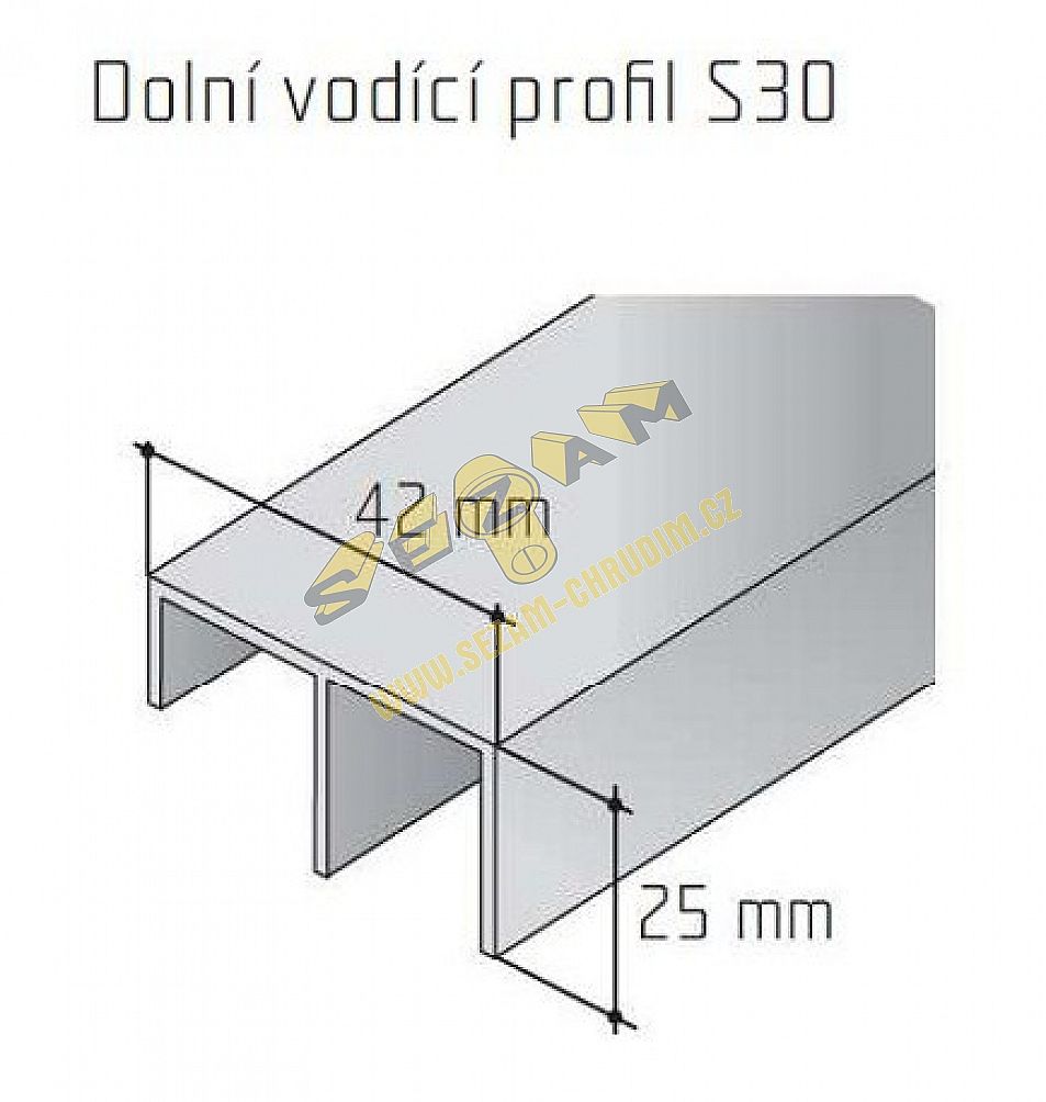 S 30/45 spodni vodici lišta - délka 1m