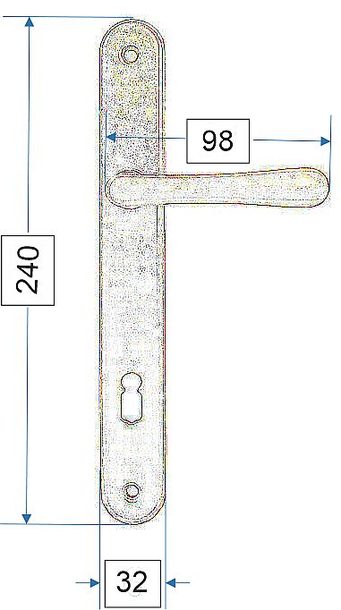 ELEMENT štítové kování bronz