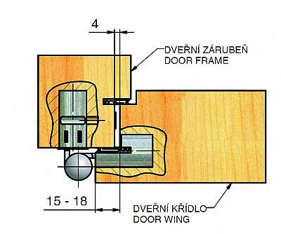 Sada dveřních závěsů 3D-20/18 S3 5572