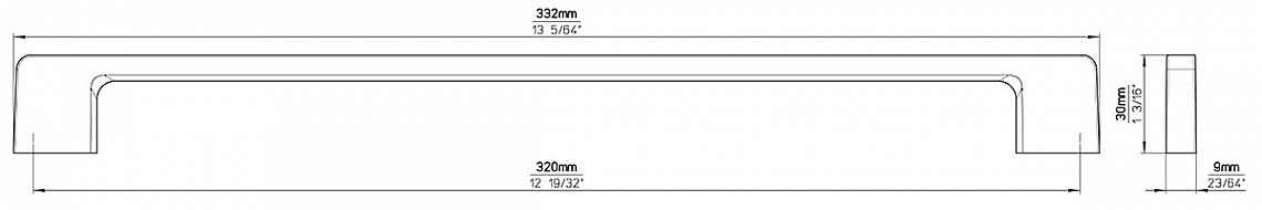 Úchytka 2027 černá mat PB12