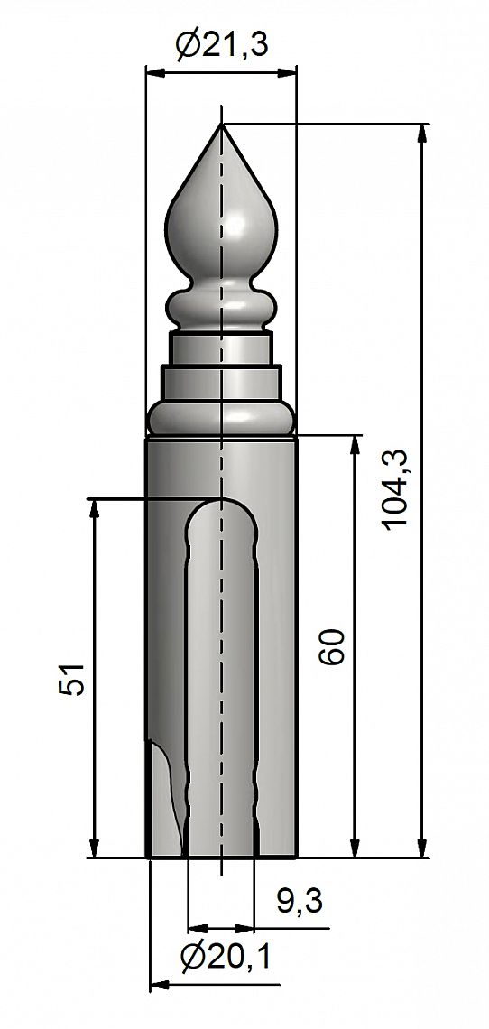 Návlek TRIO 20 UR14 9582 mosazný