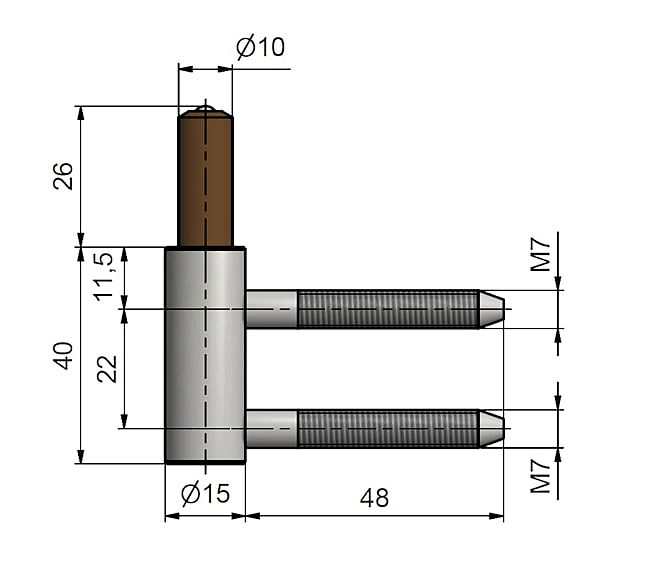 Závěs DV TUKAN SD 22/M7 NEREZ  9115 I000