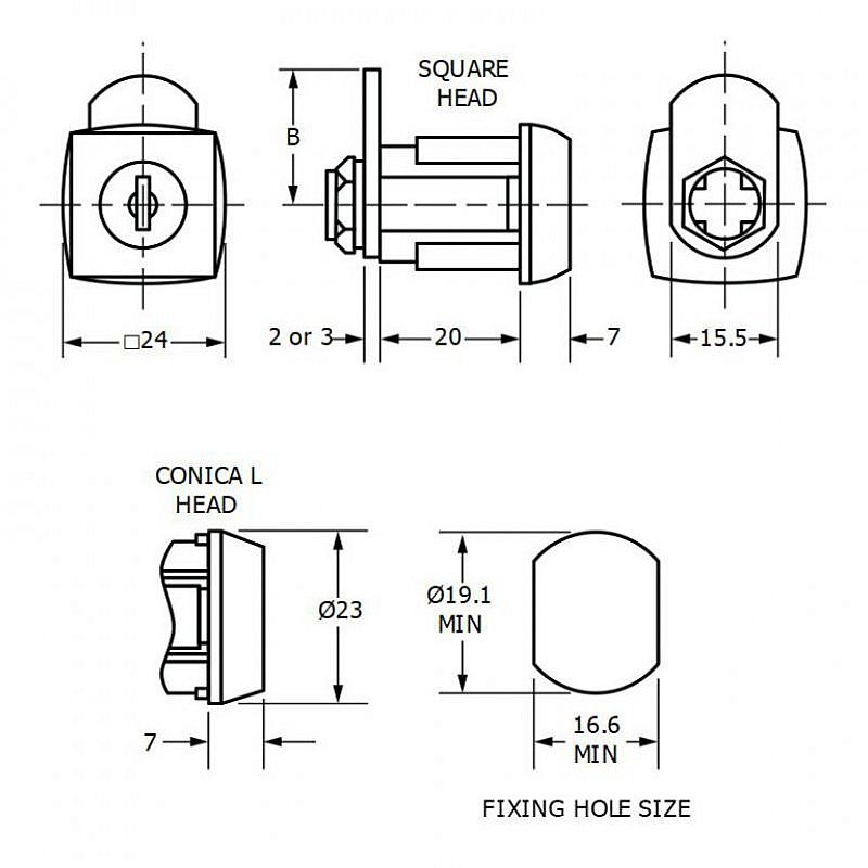 zámek EUROLOCK 0801-0208 dlouhá závora