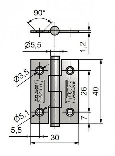 KZ 40 nábytkový závěs 8240