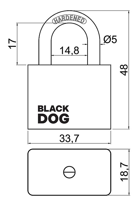 RV.BLACKDOG visací zámek