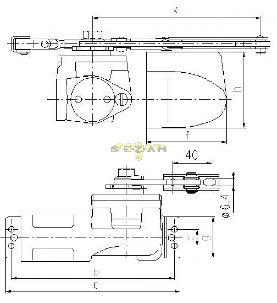 BRANO 214 11 ZLATÝ dveřní zavírač (25-70kg)