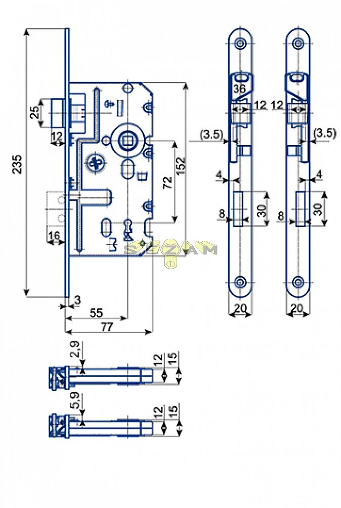 K 220 P 72/77 mm D55 OK