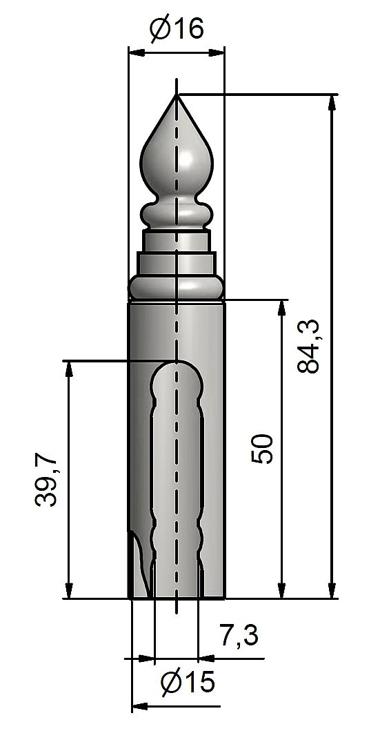 Návlek TRIO 15 UR14 9545 železný