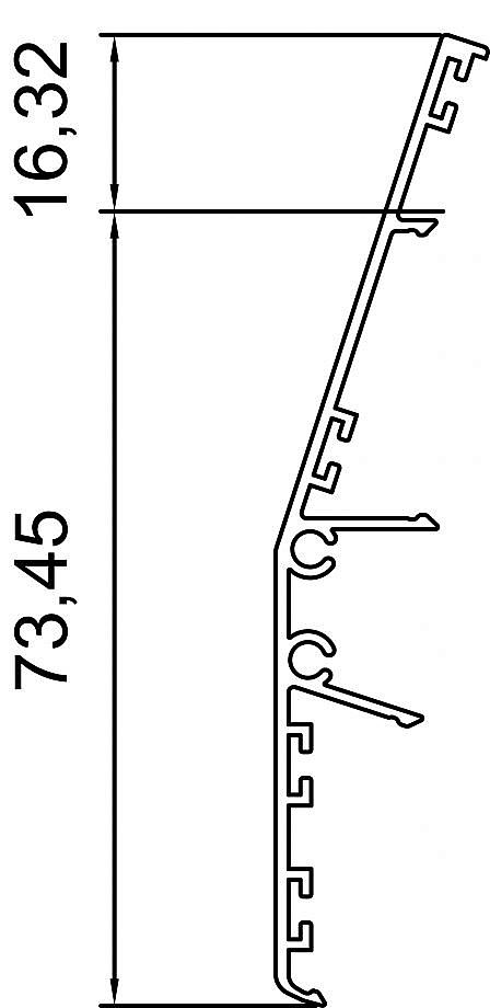 Kryt hliníkové lišty S40/80N (garnyž)