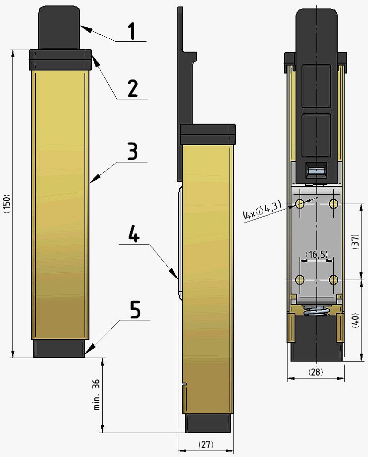 BRANO K 501 HNĚDÝ stavěč dveří