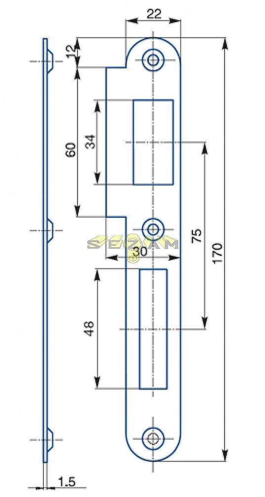 Protiplech K182 P BZN 2/2 kulatý 72mm