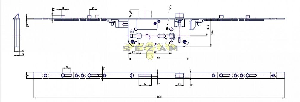 K 160 PL 92/80 D49,5 VL vícebodový bezpečnostní