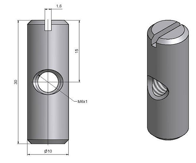 Matice válečková M6-10x30/15 8686