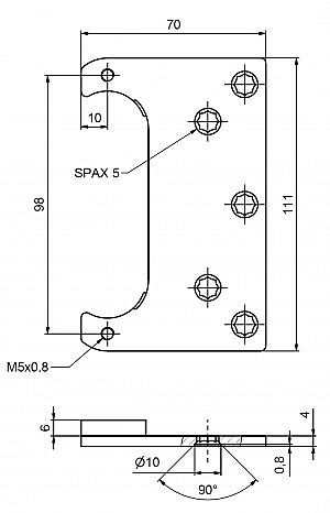 Plech TKZ ESPRIT 6mm 9836