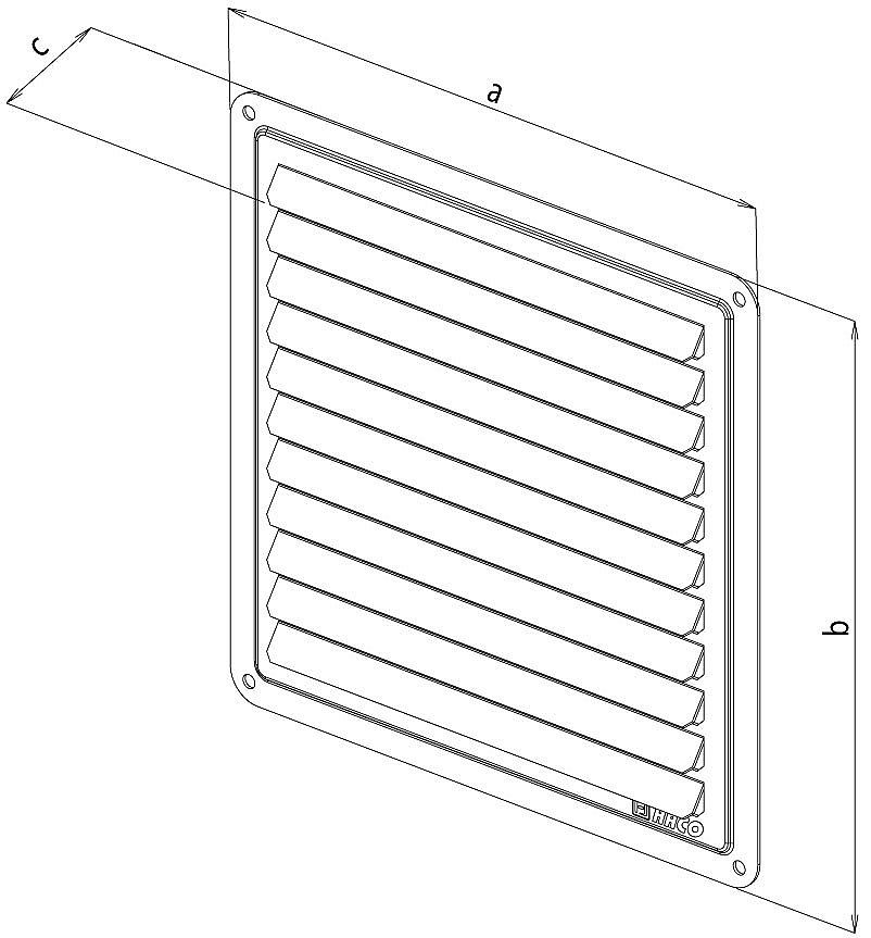HACO větrací mříka se síťovinou NEREZ – KRYTKA