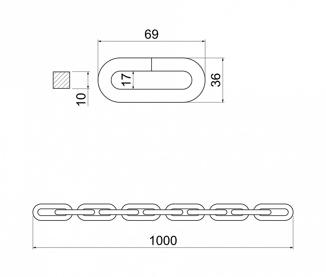 RR.10x3000 řetěz