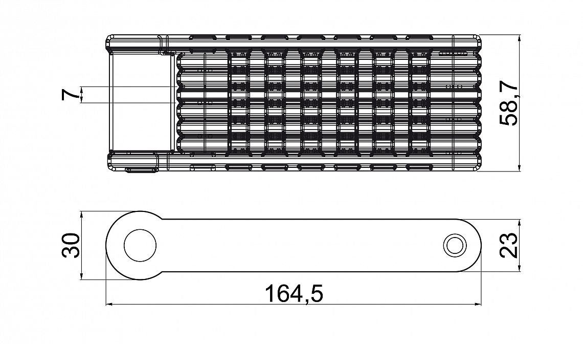 RR.388.7x940 lamelový skládací zámek