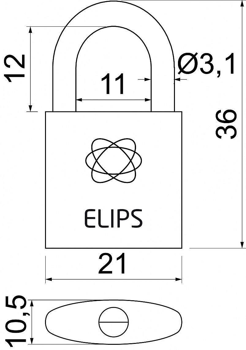 RV.ELIPS.20 mosazny visak