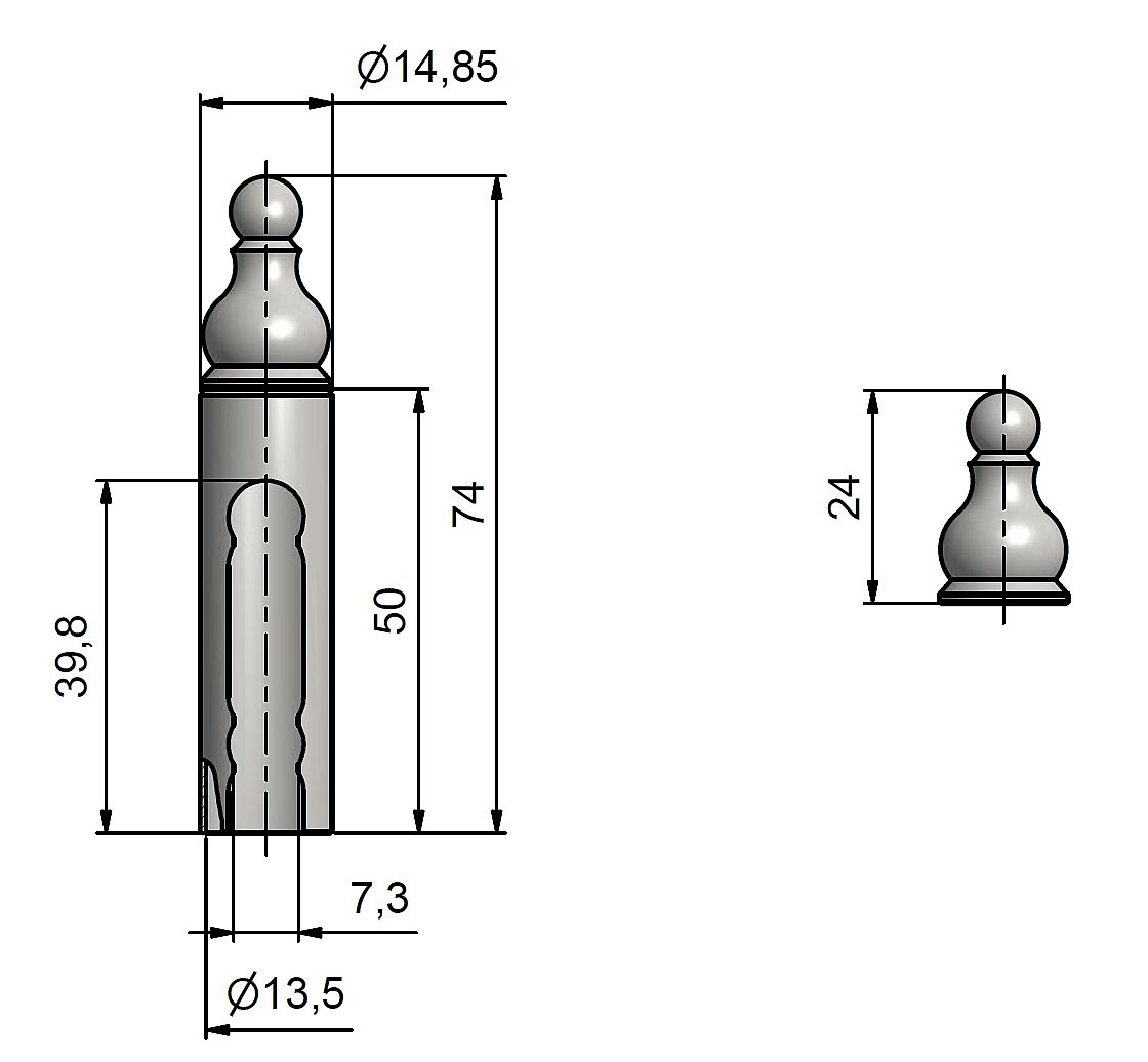 Návlek EXPERT 13.5 UR21 3501 mosazný