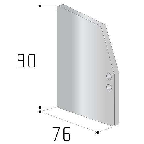 Záslepky pro garnyž S80N - boční a horní zavěšení