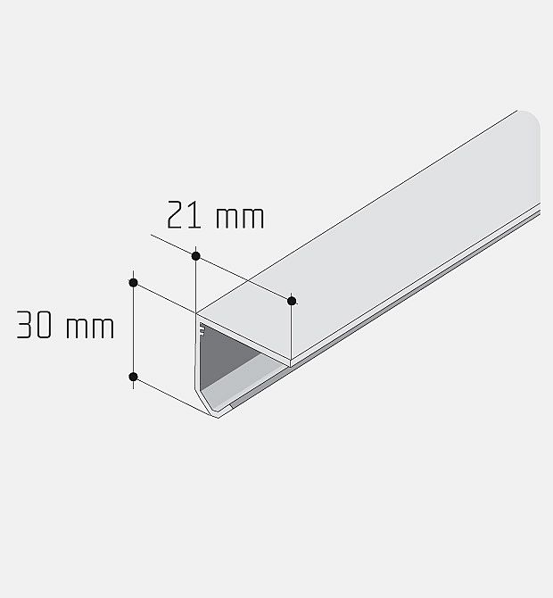 S 20-30 lišta hliník elox 3m