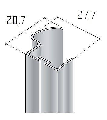 S13B profil pro úchycení 2,7m - stříbrný elox