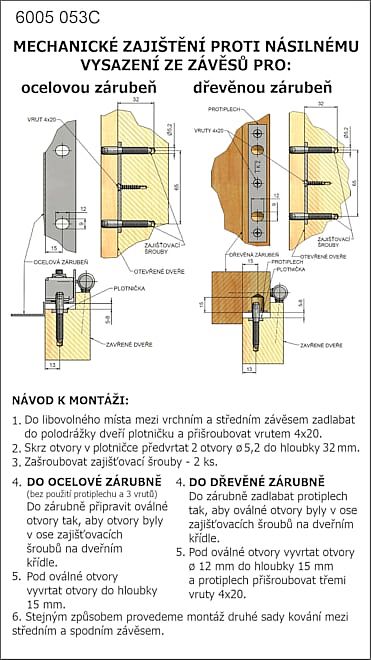 Zábrana proti vysazení DZ 6005