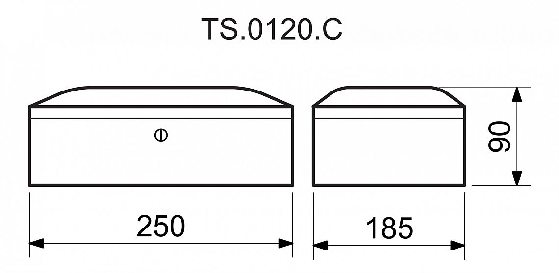 TS.0130.C černá pokladnička 205x160x90mm RICHT