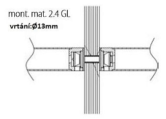 Montážní materiál pro madla TWIN -BF, FHR, JHR, FL ploché, BJ